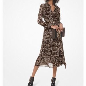 Michael Kors Leopard Wrap Dress